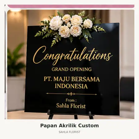 Papan Bunga Akrilik Barito Timur